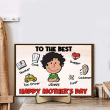 Load image into Gallery viewer, To the Best, Happy Mother&#39;s Day - Personalized Wood Sign for Mom Wood Sign PopCulturePrints
