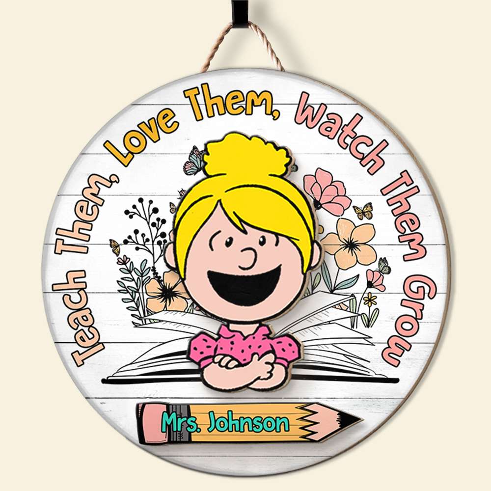 Personalized Teacher Appreciation Round Plaque