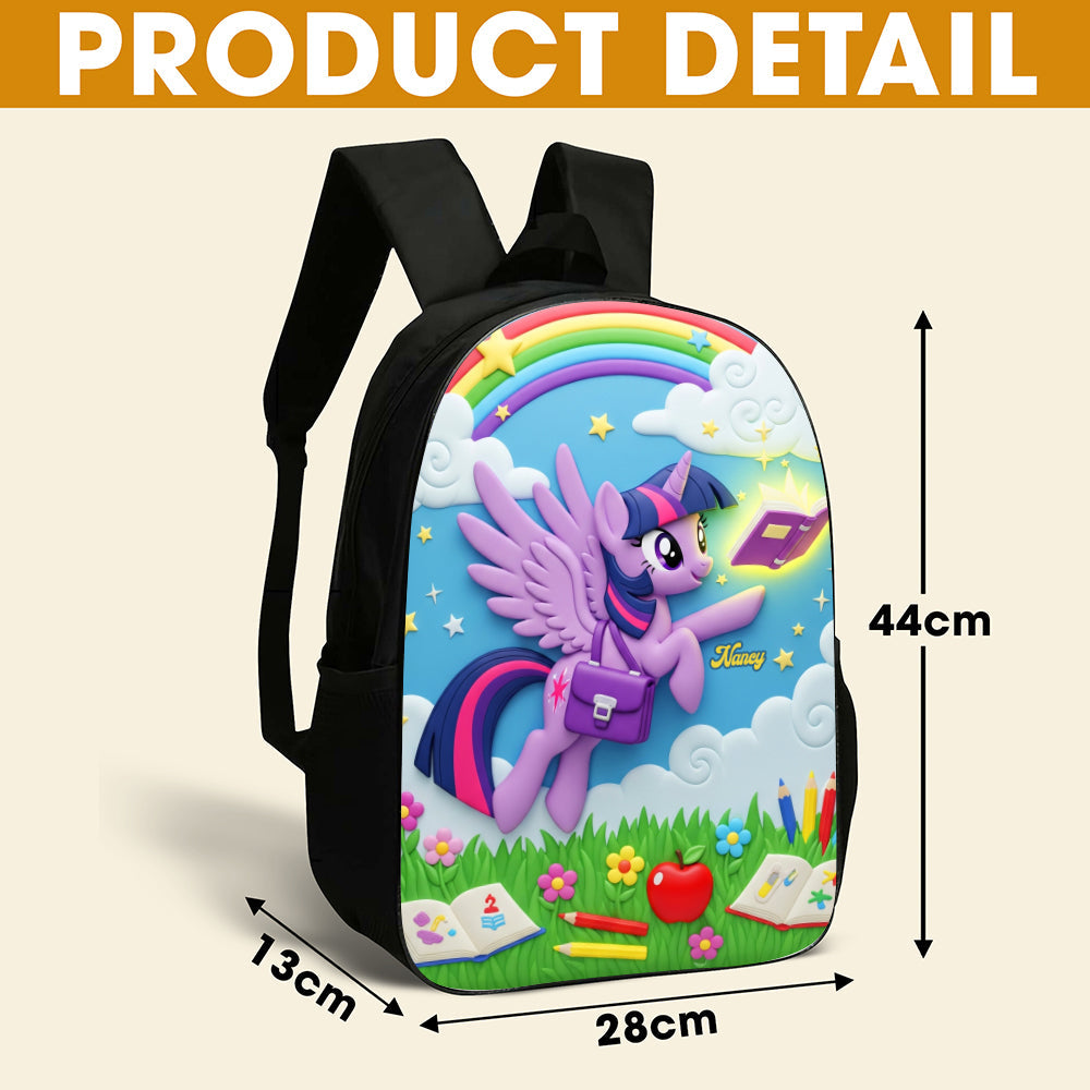“Unleash Magic with Every Step!” - Cute Unicorn School Bag, Personalized for Kids Backpack PopCulturePrints
