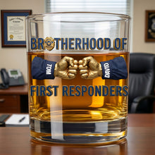 Load image into Gallery viewer, Brotherhood of First Responders - Personalized Drinking Glass for Police Officers &amp; Brothers

