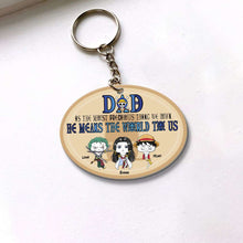 Load image into Gallery viewer, One Piece Dad Keychain - Personalized Gift for Father&#39;s Day Keychains PopCulturePrints
