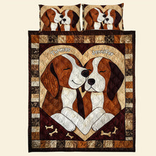Load image into Gallery viewer, Custom Dog Couple Quilt Bed Set | Personalized Valentine&#39;s Day Gifts Blanket PopCulturePrints
