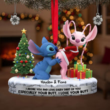 Load image into Gallery viewer, I Adore You - Personalized Christmas Couple Ornament Ornament PopCulturePrints
