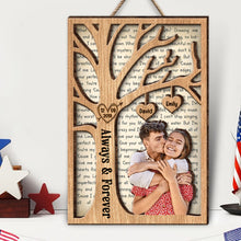 Load image into Gallery viewer, Personalized Always &amp; Forever Wooden Photo Sign for Couples Wood Sign PopCulturePrints
