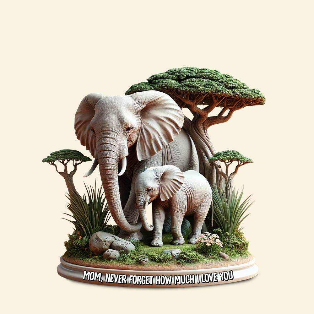 Mom, Never Forget How Much I Love You - Personalized Acrylic Plaque Gift for Mom and Grandma Shaped Plaques PopCulturePrints