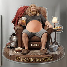 Load image into Gallery viewer, The Legend Has Retired - Personalized Anti-Collision Acrylic Fridge Magnet
