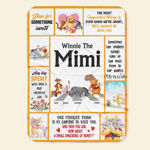 Load image into Gallery viewer, Custom Grandma Blanket with Beloved Characters Blanket PopCulturePrints
