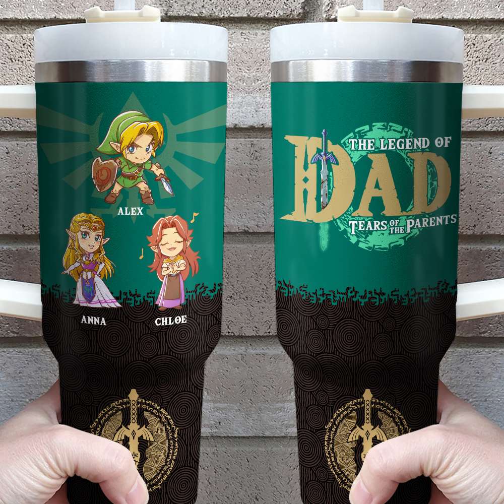 Personalized Best Dad Ever Tumbler - Custom Father's Day Gift Tumbler Cup PopCulturePrints