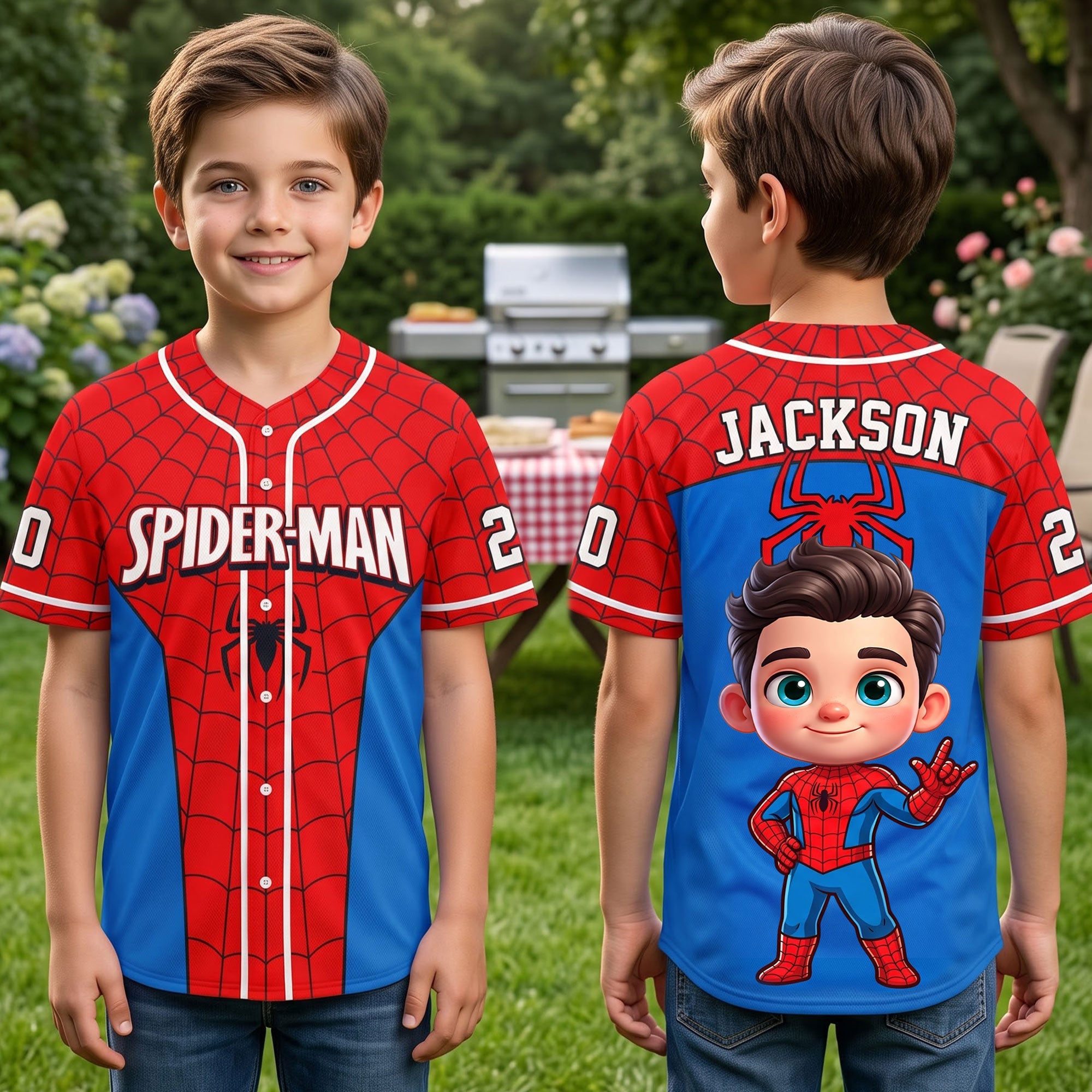 “Every Hero Needs a Jersey!” - Web Hero Baseball Jersey - Personalized Gift for Kids
