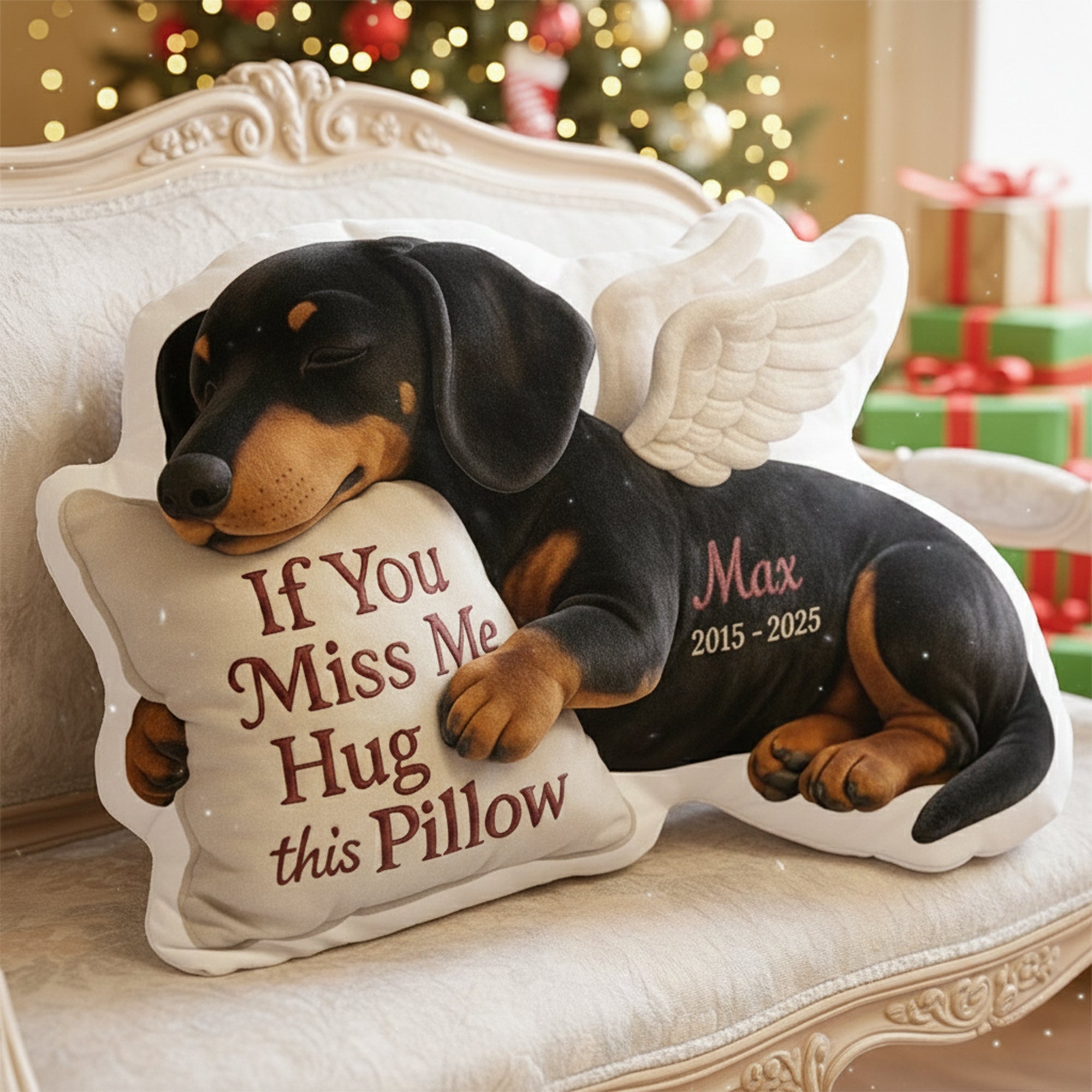 Dog Memorial Custom Shaped Pillow - Custom Photo Gifts For Dog Lover 04TGLU300626 Pillow PopCulturePrints