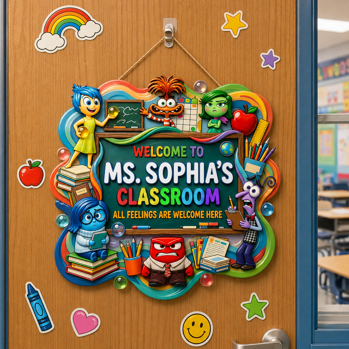 Welcome to Ms. Sophia's Classroom - Personalized Acrylic Sign for Teachers