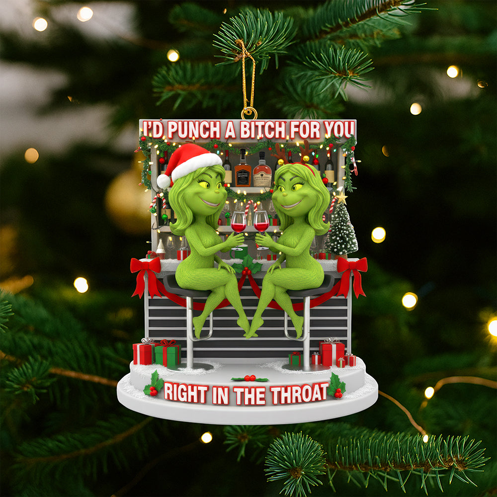 I'd Punch a Bitch for You - Personalized Bestie Ornament Ornament PopCulturePrints