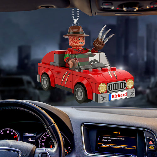 “Rev Up Your Horror Spirit” - Spooky Ride Car Ornament - Personalized Gifts for Horror Movie Fans Ornament PopCulturePrints