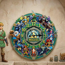 Load image into Gallery viewer, Legendary Fantasy Warriors Acrylic Hanging Wall Clock - Personalized Gift for Every Fan Hanging Wall Clock PopCulturePrints
