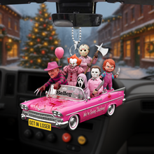 Load image into Gallery viewer, &quot;We&#39;re Going Slashing!&quot; - Personalized Horror Characters Car Ornament - Custom Gifts for Horror Movie Fans Ornament PopCulturePrints
