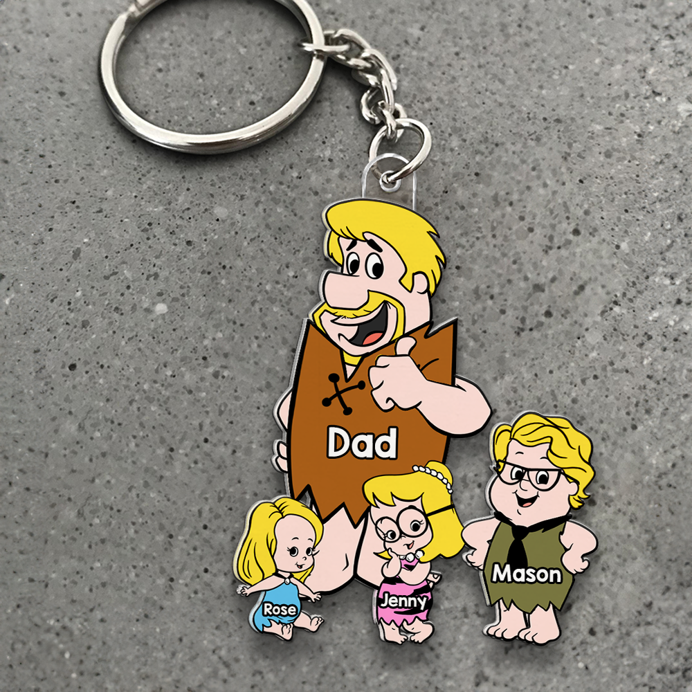 Best Dad Ever Keychain - Personalized Gift for Dads, Grandpas, and More! Keychains PopCulturePrints