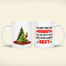Load image into Gallery viewer, It&#39;s Not That I&#39;m Horny - Funny Personalized Christmas Mug for Couples Coffee Mug PopCulturePrints
