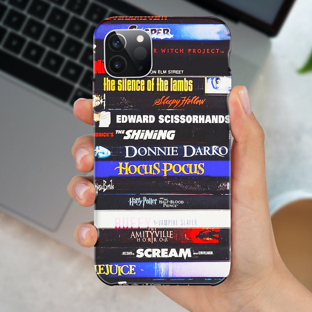 Horror Fans Personalized Phone Case - Horror Novel Book Stack Design