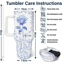 Load image into Gallery viewer, Bloom Where You&#39;re Planted - Personalized 40oz Tumbler with Straw Tumbler PopCulturePrints
