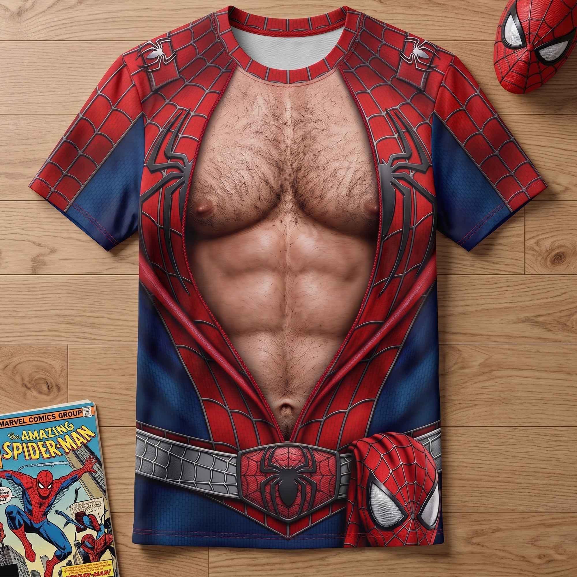 The Unzipped Hero 3D Shirt - A Fun and Unique Personal Gift for Comic Fans
