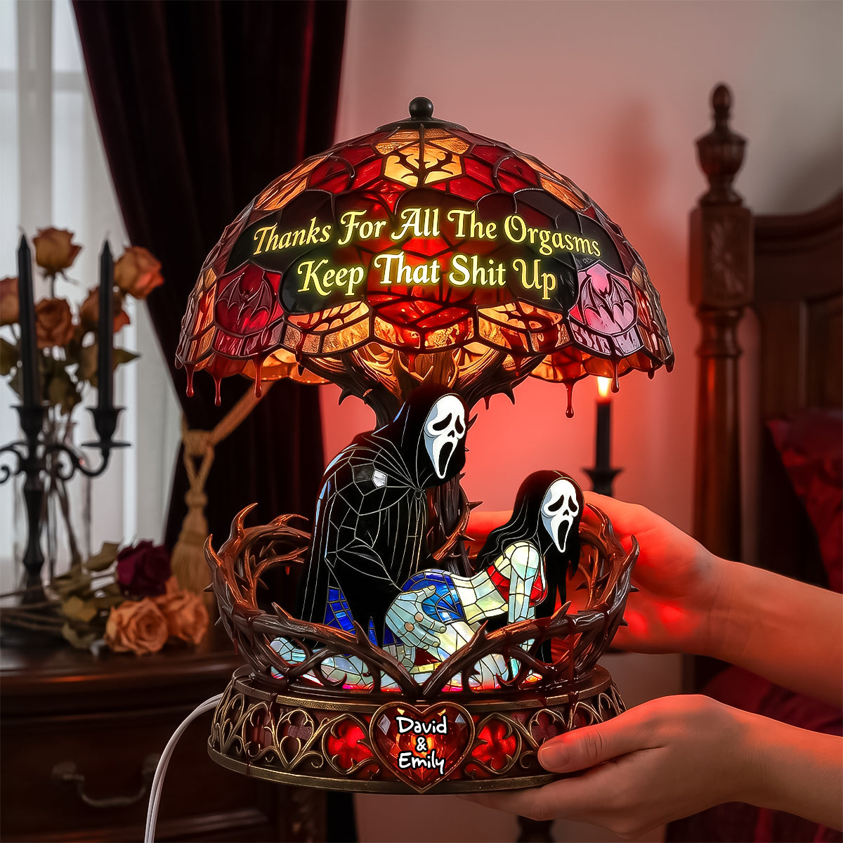 Horror Lovers Acrylic Light Box - Personalized Gifts For Couples 04ohdh180626 Light Box PopCulturePrints