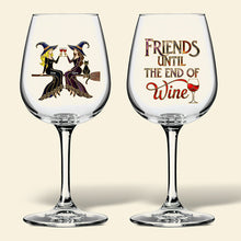 Load image into Gallery viewer, Witch Friends Wine Glass - Personalized Gift for Bestie Wine Glass PopCulturePrints

