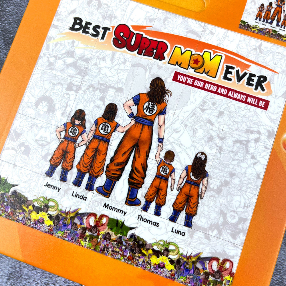 “Best Super Mom Ever” - Personalized Sliding Puzzle for Mothers Sliding Puzzle PopCulturePrints