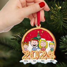 Load image into Gallery viewer, Custom Family Christmas Ornament - Personalized Cookie Design 2024 Ornament PopCulturePrints
