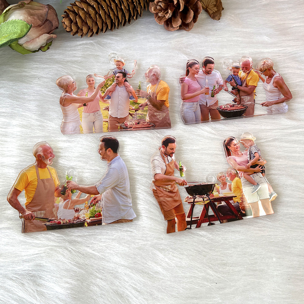 Personalized Family BBQ Photo Ornaments