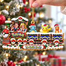 Load image into Gallery viewer, “All Aboard for Family Fun!” - Family Lovely Train Adventure Acrylic Ornament - Personalized Gift for Families
