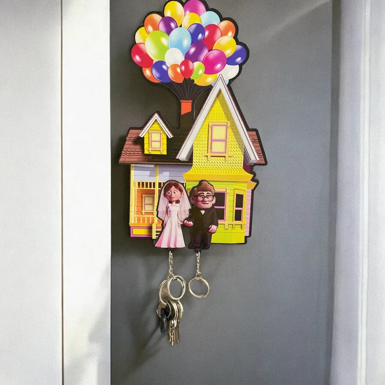 Disney Up Inspired Personalized Couple Key Holder