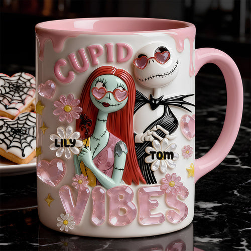 Cute Spooky Couple Coffee Mug – Personalized Gifts For Couples Coffee Mug PopCulturePrints