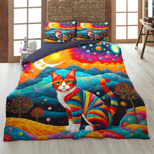 Load image into Gallery viewer, Vibrant Cat Lovers Quilt Bedding Set Blanket PopCulturePrints
