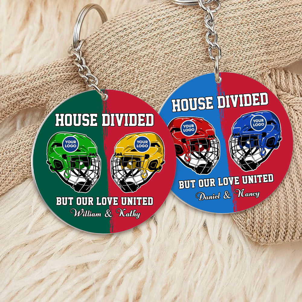 Custom Hockey Couple Keychain | Unique Personalized Valentine's Day Gifts Keychains PopCulturePrints