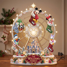 Load image into Gallery viewer, “Bring the Magic Home” - Kids In Christmas Sock Ferris Wheel Acrylic Light Box - Personalized Christmas Gifts
