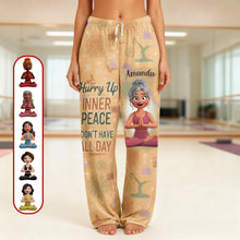 Load image into Gallery viewer, Embrace Your Zen - Customized Yoga Girl Pajama Pants for Yoga Lovers Pajama Pant PopCulturePrints
