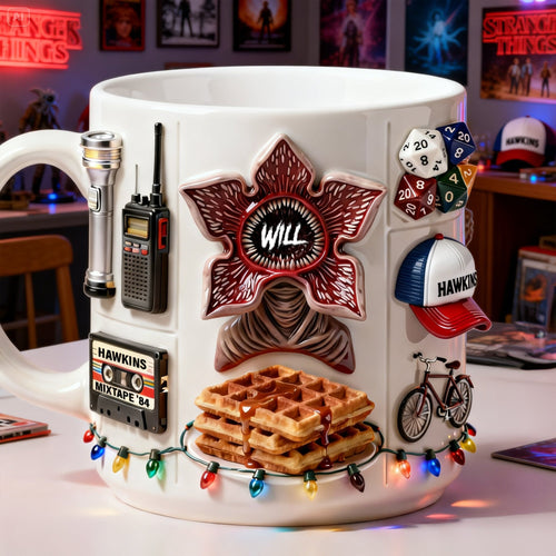 “Embrace Your Inner Hero” - Retro Horror Adventure Coffee Mug - Personalized Gift for Fantasy Lovers Coffee Mug PopCulturePrints