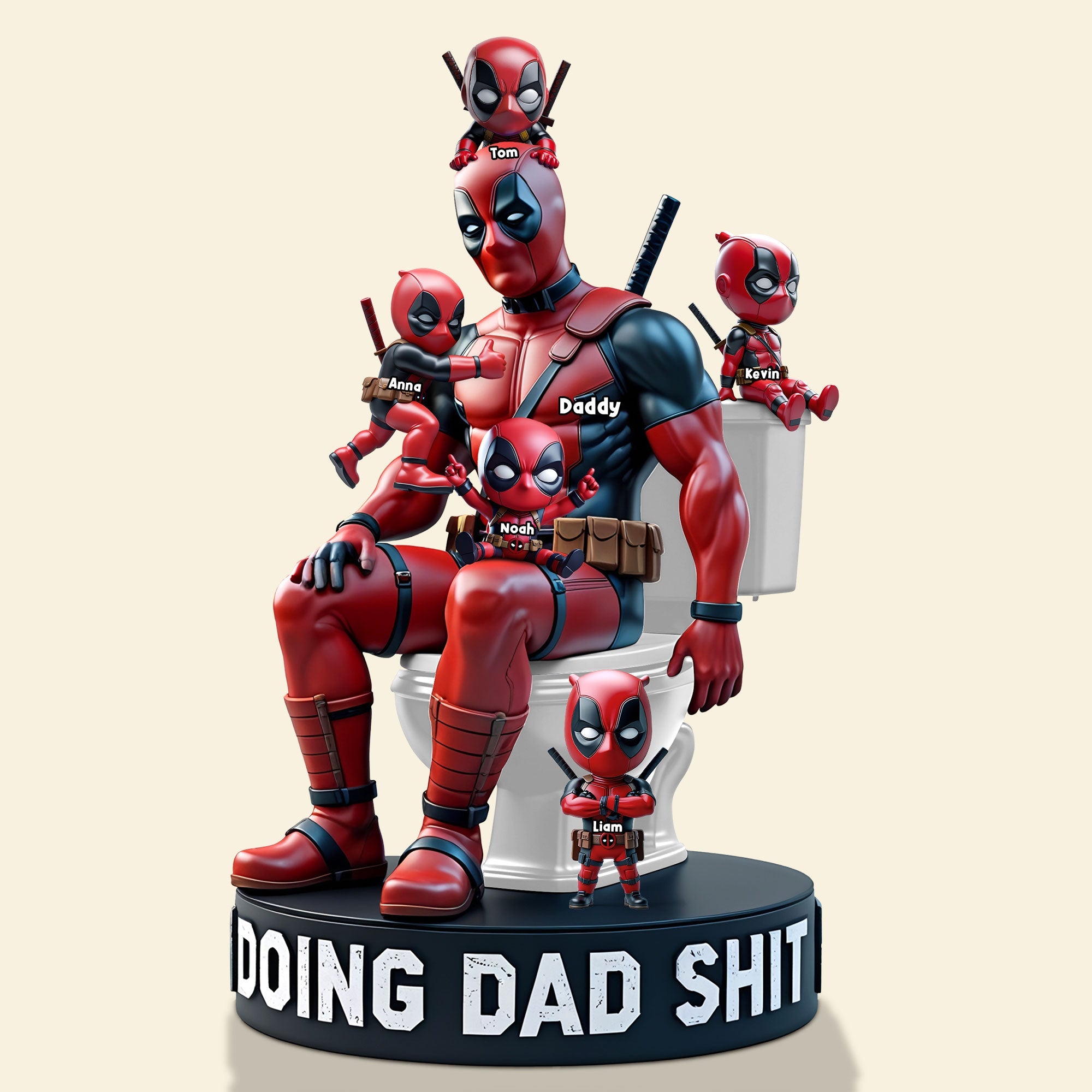Doing Dad Sh** - Personalized Gift for Dads and Grandpas Shaped Plaques PopCulturePrints