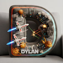 Load image into Gallery viewer, Unleash the Universe - Personalized Universe Initial Pillow for Star Wars Fans Pillow PopCulturePrints
