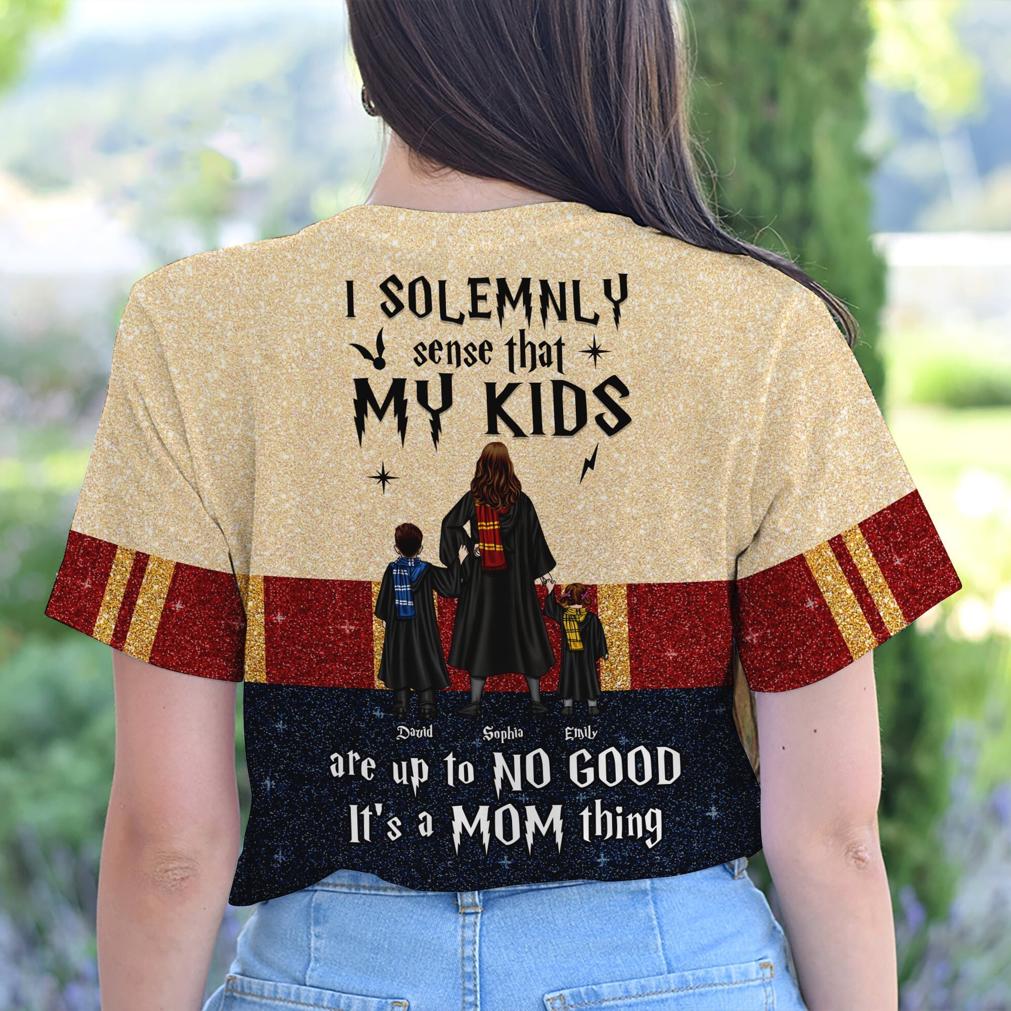 Personalized Harry Potter Mom T-Shirt - I Solemnly Sense That My Kids Are Up to No Good