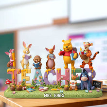 Load image into Gallery viewer, &quot;Celebrate Learning!&quot; Cute Teacher Plaque - Personalized Gift for Teachers, Educators, and Mentors Shaped Plaques PopCulturePrints
