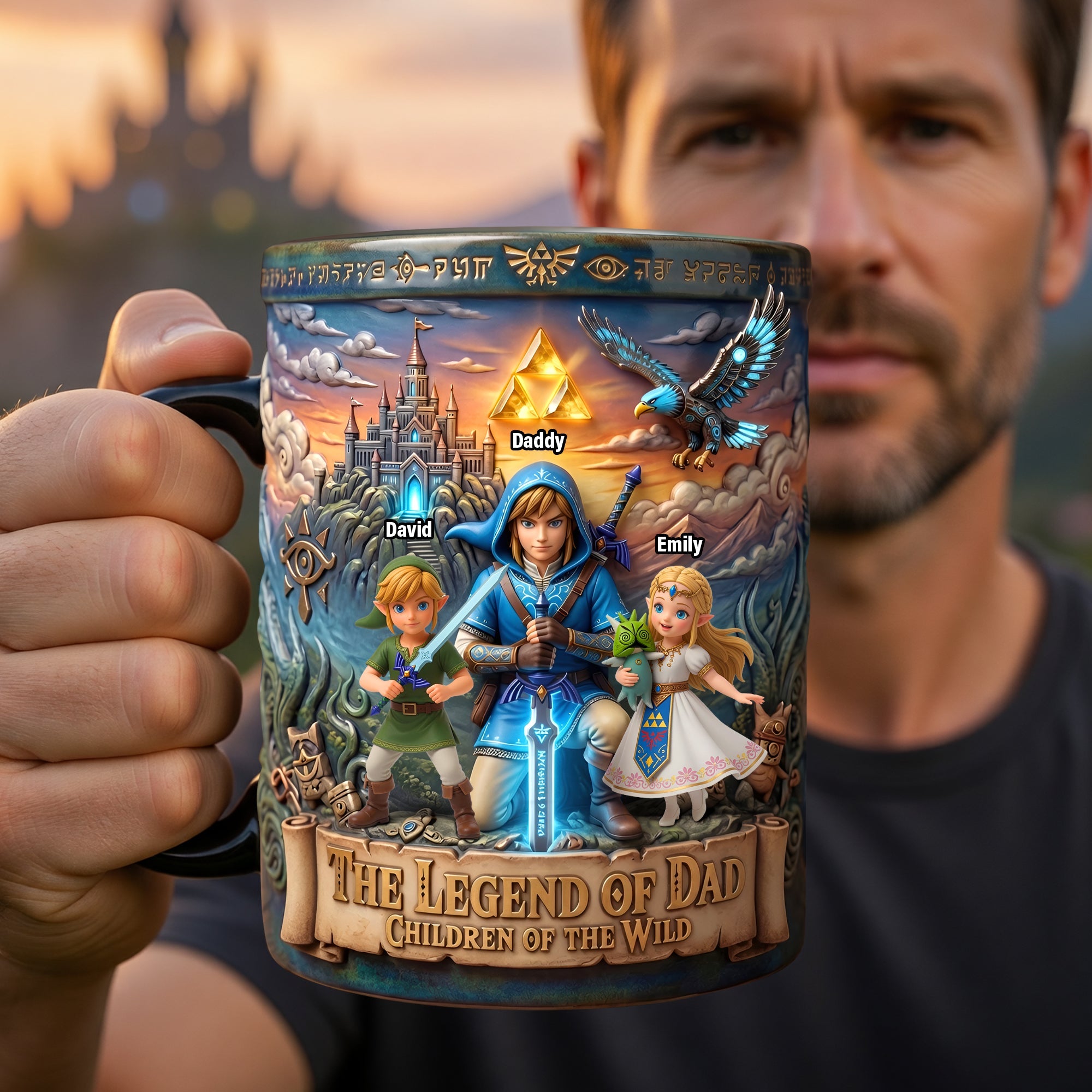 To The World's Greatest Magic Mug - Personalized Gift for Dad with Customizable Family Design Coffee Mug PopCulturePrints