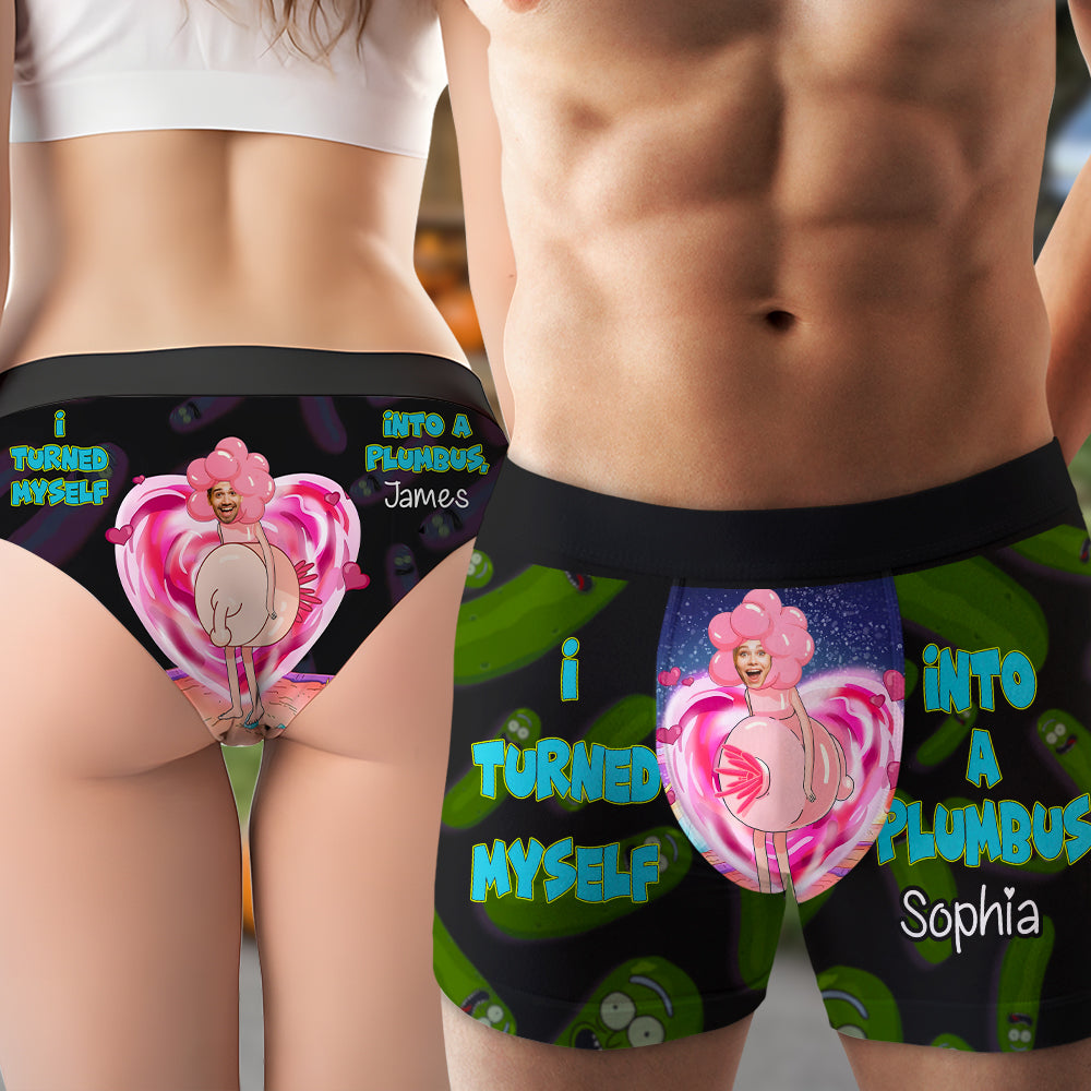 Custom Cartoon-Inspired His and Hers Underwear Set Boxer Briefs PopCulturePrints