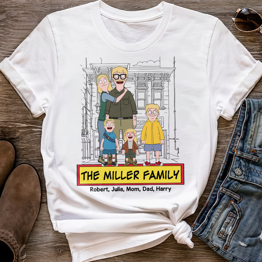 Personalized Cartoon Family Sweatshirt - Custom Family Gift Shirts PopCulturePrints