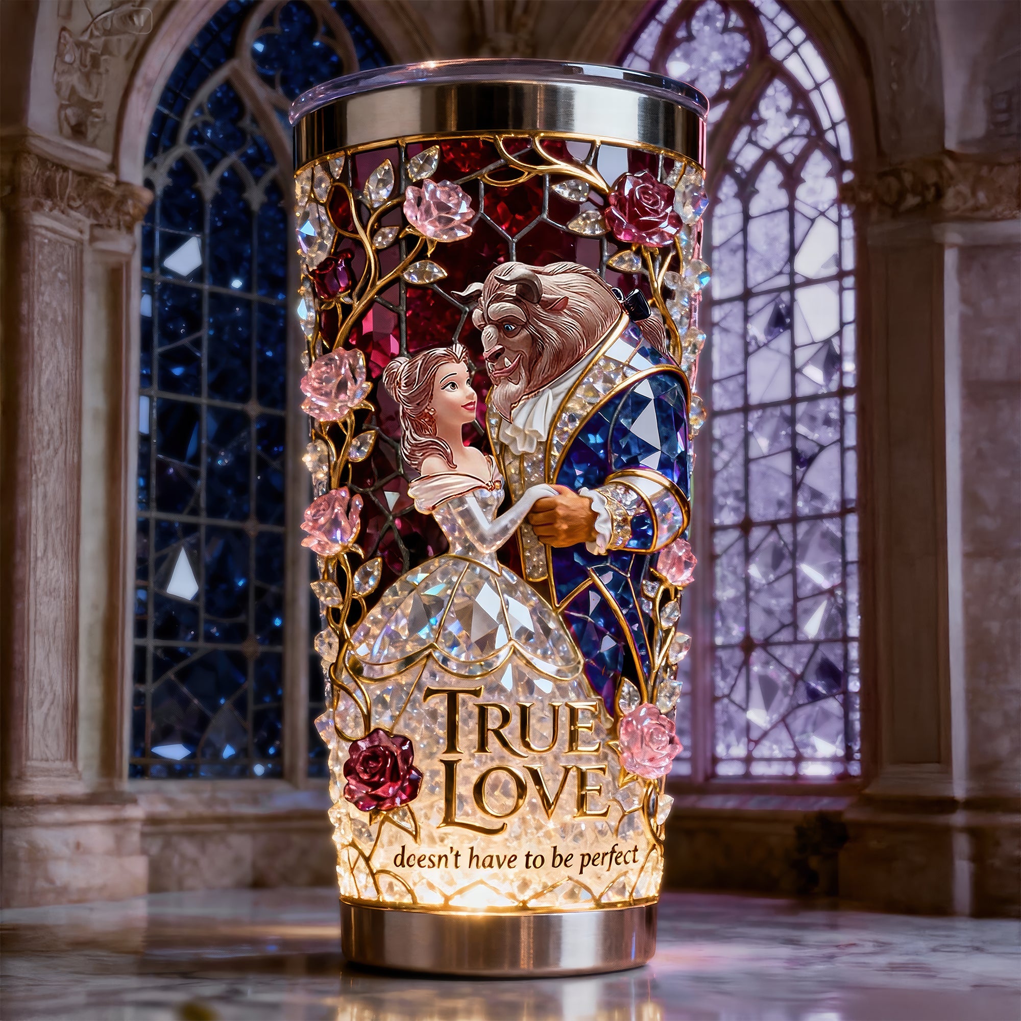 True Love Never Goes Out of Style - Romantic Couple Tumbler, Personalized Gift for Couples Tumbler Cup PopCulturePrints