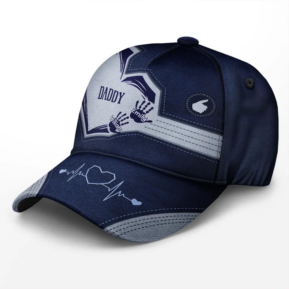 Grandpa's Love: Personalized Classic Cap - Custom Gift for Grandpa, Dad, Father, and Grandkid Classic Cap PopCulturePrints