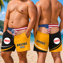 Load image into Gallery viewer, "Make a Splash with Style!" - Funny Spirit Men's Beach Shorts | Personalized Gift for Him
