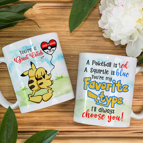 Personalized Couple Mug - You're My Favorite Type - Anniversary Gift Coffee Mug PopCulturePrints