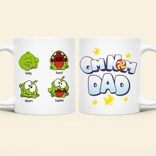 Load image into Gallery viewer, Personalized Om Nom Dad Coffee Mug - Perfect Father&#39;s Day Gift Coffee Mug PopCulturePrints
