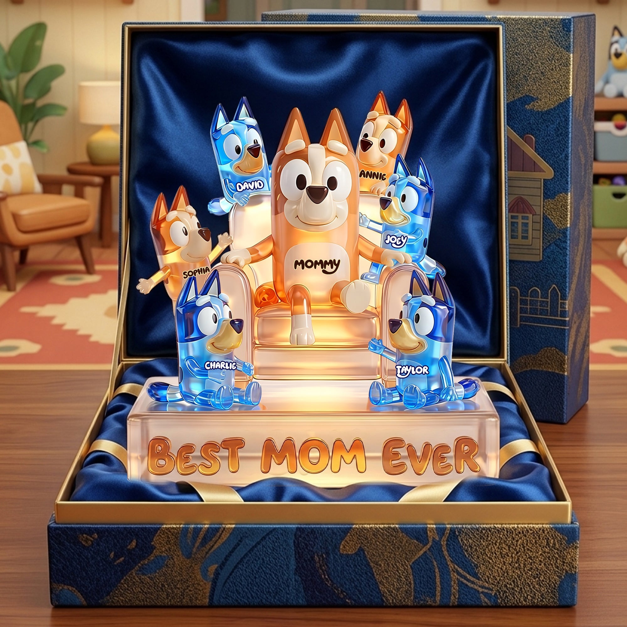 You're doing a great job, mommy - Happy 1st Mother's Day Personalized Acrylic Plaque for Moms and Grandmas Light Box PopCulturePrints